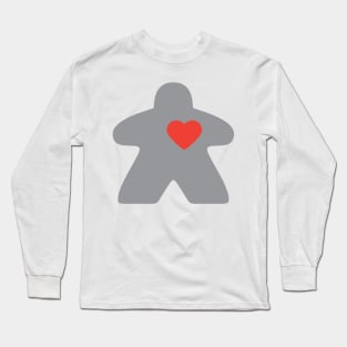 Meeple love - Grey Long Sleeve T-Shirt